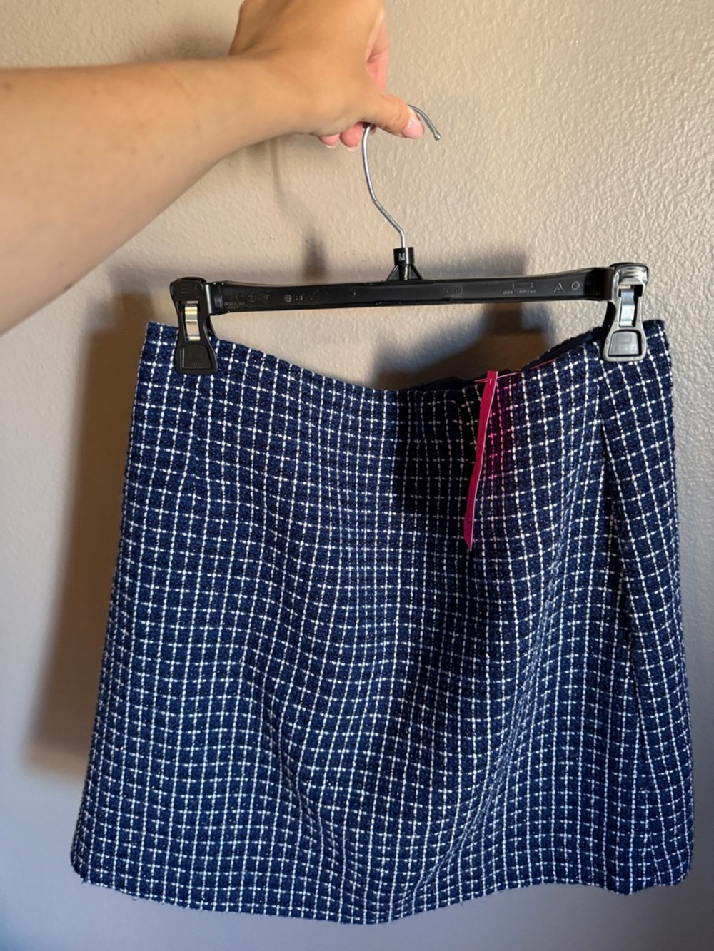 Lilly Pulitzer Navy and White Mini Skirt with Pink Accent